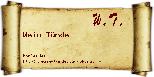 Wein Tünde névjegykártya